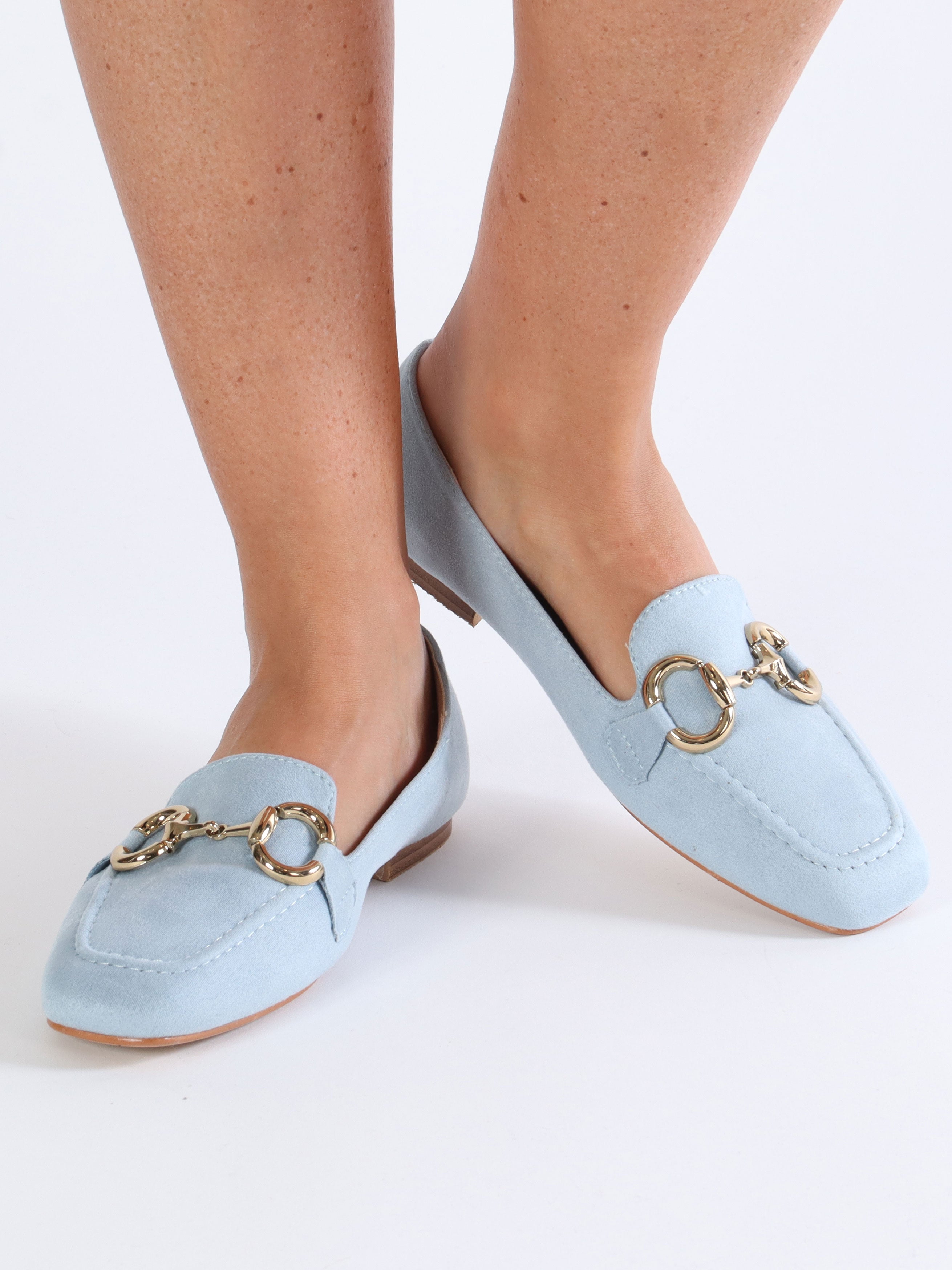 Rosaria - Fine mokkasiner med guld bidsel